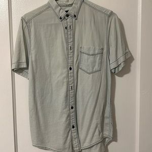 Small blue button down